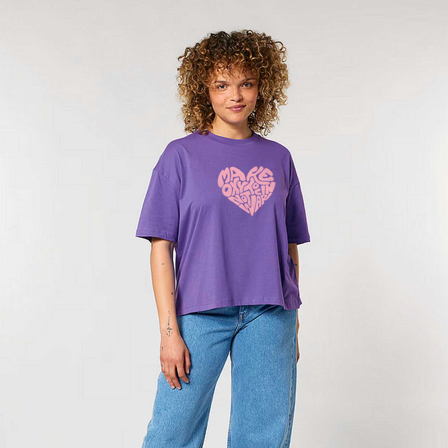 Boxy T-Shirt "Make Oxytocin Not War" | OVERSIZED FIT