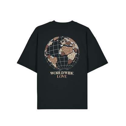 T-Shirt "WORLD WIDE LOVE" + Frontprint | Make Oxytocin Not War