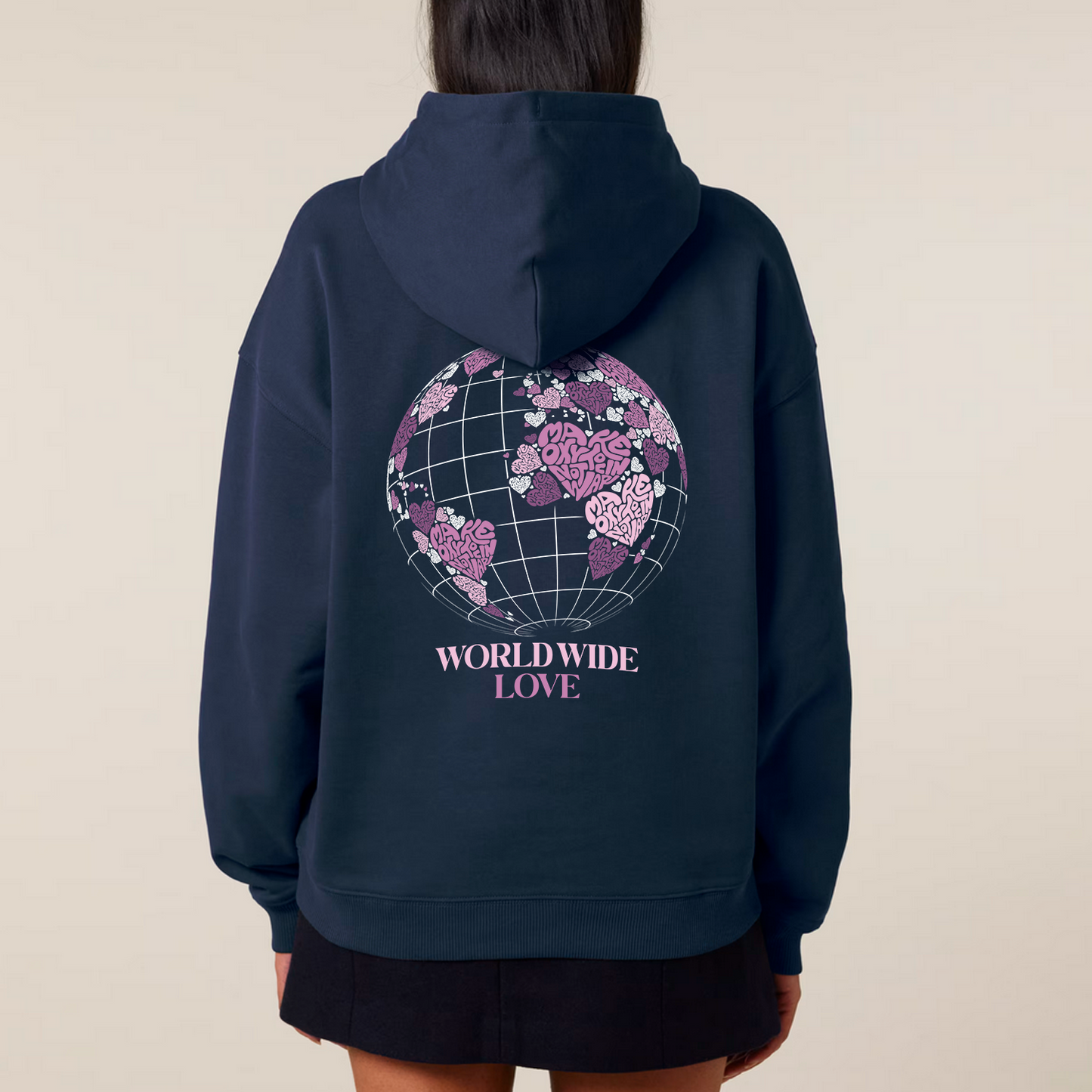 Hoodie "WORLD WIDE LOVE" | Make Oxytocin Not War